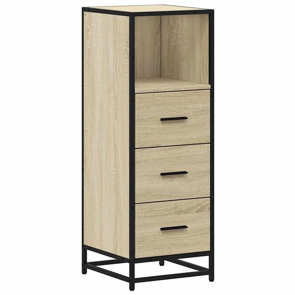 vidaXL Bathroom Cabinet Sonoma Oak 35x37.5x100 cm Engineered Wood