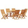 vidaXL Garden Dining Set Folding 7 pcs Brown Solid acacia wood
