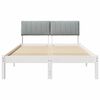 vidaXL Bed frame White and light grey 120 x 190 cm Solid pine wood