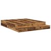 vidaXL Storage Bed Frame with Drawer Old Wood 180 cm Engineered Wood