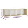 vidaXL 3 Piece TV Cabinet Set White and Sonoma Oak Engineered Wood