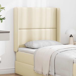vidaXL Headboard Ear Cream 80 x 16 x 4 cm PVC