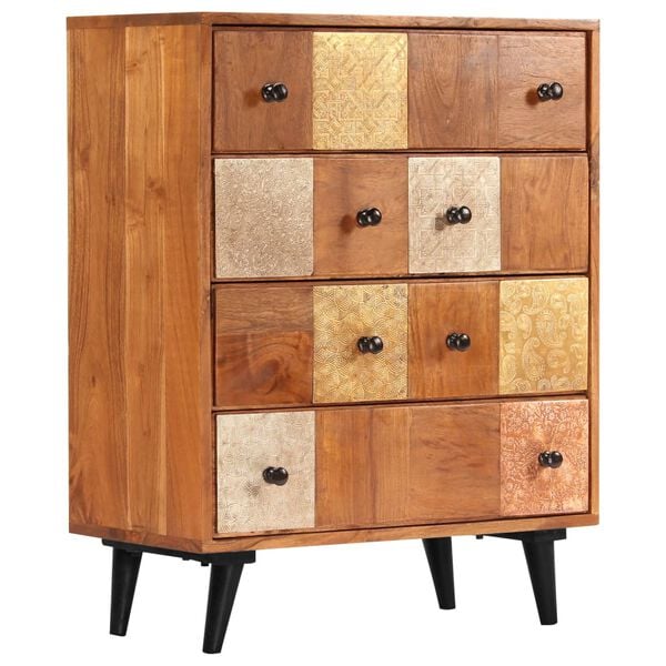 vidaXL Chest of Drawers 60x30x75 cm Solid Acacia Wood