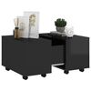 vidaXL Coffee Table High Gloss Black 60x60x38 cm Engineered Wood