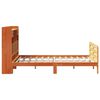 vidaXL Bookcase Bed without Mattress Wax Brown 135x190 cm Double Solid Wood Pine