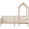 vidaXL Day Bed with Roof without Mattress 90x190 cm Single Solid Wood