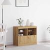 vidaXL LED Sideboard Brown 81 x 37 x 66.5 cm Engineered Wood
