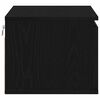 vidaXL Wall-mounted Bedside Cabinet 2 pcs Black Oak 50 x 36 x 30 cm