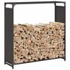 vidaXL Firewood Rack Black 90x28x90 cm Cold-rolled steel