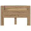vidaXL Headboard Cabinet with LED Artisan Oak 160 x 16.5 x 103.5 cm