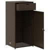 vidaXL Garden Storage Cabinet Brown 55x55x111 cm Poly Rattan