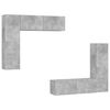 vidaXL 4 Piece TV Cabinet Set Concrete Grey Engineered Wood