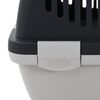 vidaXL Pet Transport Box Grey and Black 48x32x31 cm PP