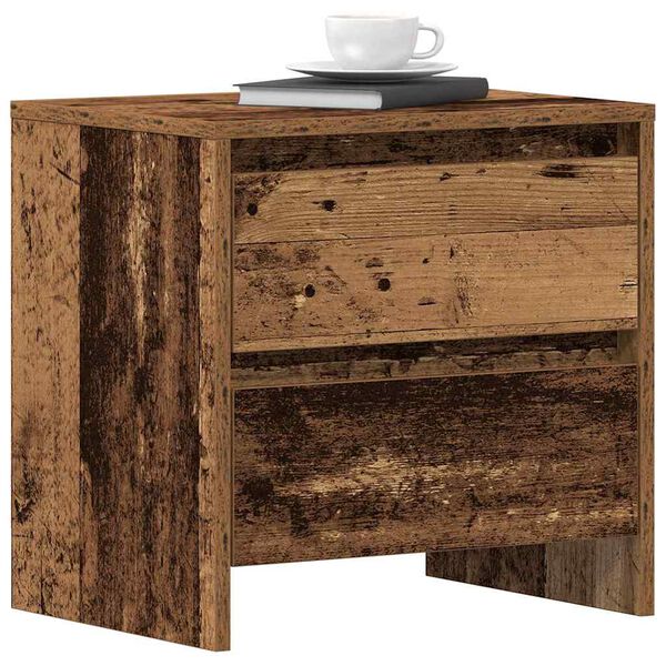 vidaXL Bedside Cabinet Old Wood 45 x 34 x 44.5 cm Engineered Wood