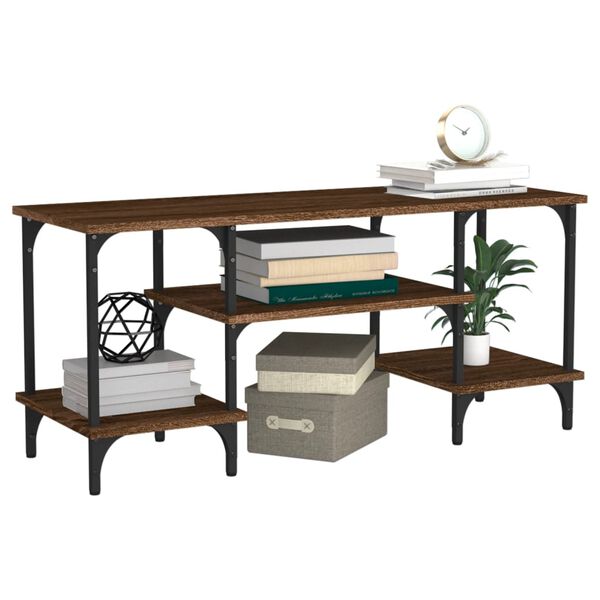 vidaXL TV Cabinet Brown Oak 102x35x45.5 cm Engineered Wood