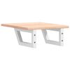 vidaXL Basin Shelf Wall Mounted Steel and Solid Wood Oak