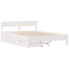 vidaXL Bed Frame without Mattress White 140x190 cm Solid Wood Pine