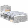 vidaXL Bed Frame Concerte Grey 100 x 200 cm Solid Pine Wood