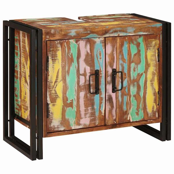 vidaXL Sink cabinet Multicolour 71 x 33 x 58 cm Solid Reclaim Wood