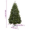 vidaXL Artificial Hinged Christmas Tree with Stand Green 180 cm