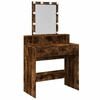 vidaXL Dressing Table with LED Smoked Oak 80x41x144,5 cm