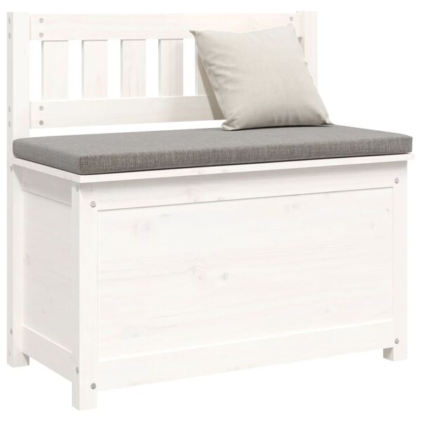 vidaXL Bench White 80x41x77 cm Solid Wood Pine