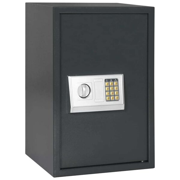 vidaXL Digital Safe with Lock Dark grey 40 x 35 x 60 cm Steel