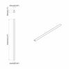 vidaXL Closet Rod 2 pcs Silver 316 x 15 x 29 mm Aluminium Alloy