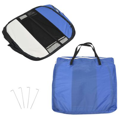 vidaXL Foldable Dog Playpen with Carrying Bag Blue 110x110x58 cm