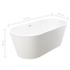 vidaXL Freestanding Bathtub and Faucet 220 L 99.5 cm Gold
