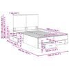 vidaXL Bed Frame with Headboard Old Wood 135 x 190 cm Engineered Wood