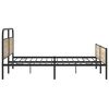 vidaXL Metal Bed Frame without Mattress Smoked Oak 193x203 cm