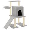 vidaXL Cat Tree with Sisal Scratching Posts Light Grey 96,5 cm