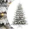vidaXL Artificial Hinged Christmas Tree White 240 cm PE and PVC