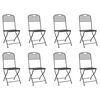 vidaXL 9 Piece Garden Dining Set Anthracite Metal Mesh