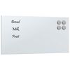 vidaXL Wall-mounted Magnetic Board White 40x20 cm Tempered Glass