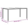 vidaXL Garden Table 150x90x75 cm Tempered Glass and Poly Rattan Brown