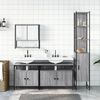 vidaXL 4 Piece Bathroom Furniture Set Grey Sonoma Engineered Wood