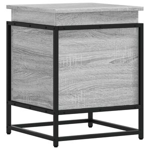 vidaXL Storage Box with Lid Grey Sonoma 40x40x51.5 cm Engineered Wood