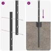 vidaXL Fence Post 5 pcs Grey 140 cm Steel
