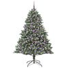 vidaXL Artificial Christmas Tree with 300 LEDs with Stand Green 180 cm