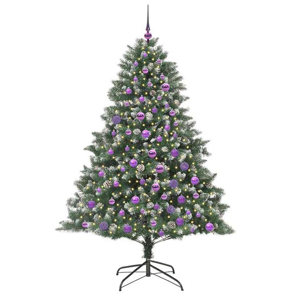 vidaXL Artificial Christmas Tree with 300 LEDs with Stand Green 180 cm