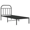 vidaXL Metal Bed Frame without Mattress with Headboard Black 75x190cm