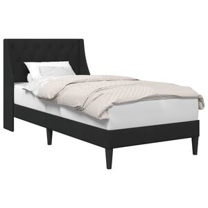 vidaXL Bed Frame with Headboard Black 90 x 190 cm Velvet
