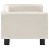 vidaXL Dog Sofa Foam Cushion Cream 60x43x30 cm Plush&Faux Leather