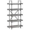 vidaXL Bookcase 5-Tier Grey Sonoma 100x33x180.5 cm Engineered Wood