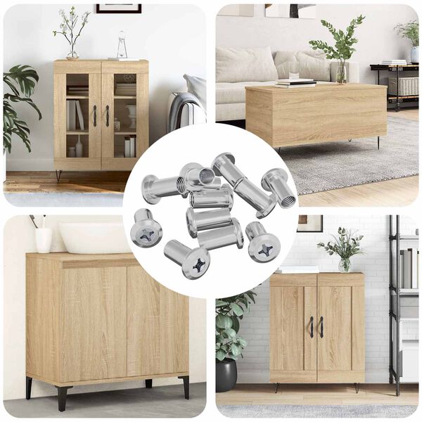 vidaXL Lock Nut 2857 pcs Nickel Steel