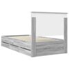 vidaXL Bed Frame with Drawer Grey Sonoma 100 x 200 cm Engineer Wood