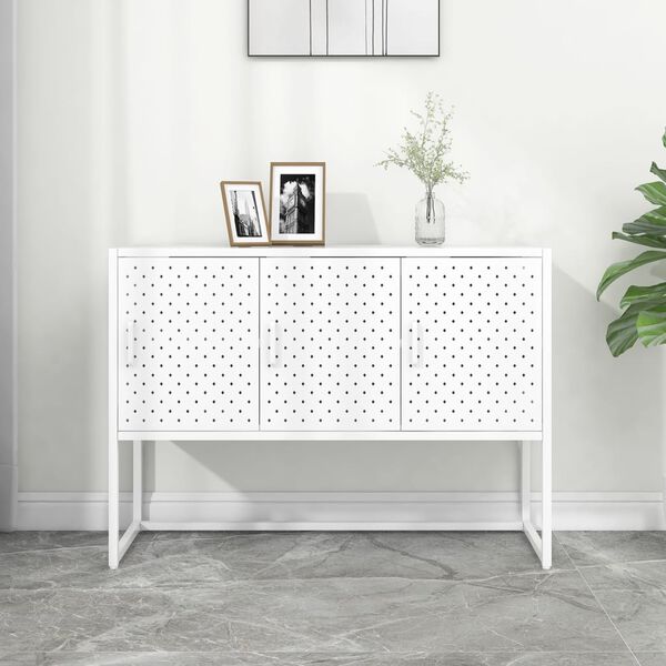 vidaXL Sideboard White 105x35x75 cm Steel