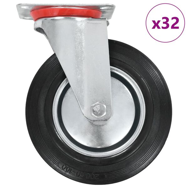 vidaXL 32 pcs Swivel Casters 200 mm